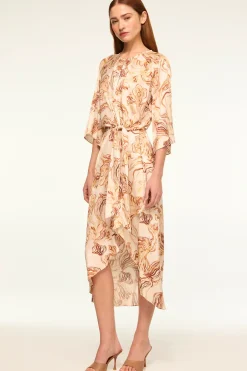 MISA Los Angeles ADINA DRESS Goldenstrawsatin Discount