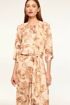 MISA Los Angeles ADINA DRESS Goldenstrawsatin Discount