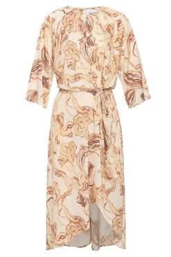 MISA Los Angeles ADINA DRESS Goldenstrawsatin Discount