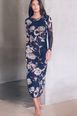 MISA Los Angeles AISHA SKIRT Fadedrosemesh Clearance