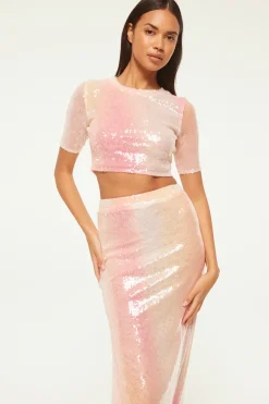 MISA Los Angeles AISHA SKIRT Sequinombre Best