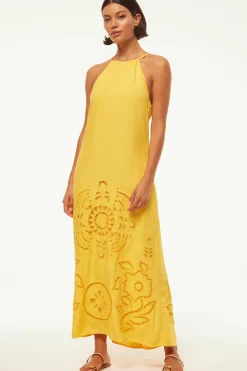 MISA Los Angeles ALEJANDRA DRESS Canaryeyelet Clearance