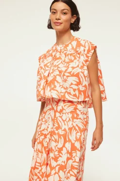 MISA Los Angeles ALINA TOP Patmostangerine Fashion