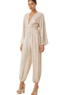 MISA Los Angeles AMINA JUMPSUIT Motherofpearl Sale
