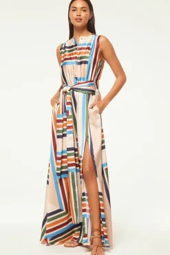 MISA Los Angeles ANABELLA DRESS Sanmiguelstripe Best
