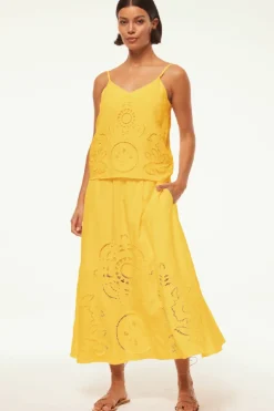 MISA Los Angeles ANALISSE SKIRT Canaryeyelet Sale