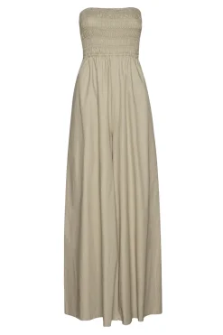 MISA Los Angeles ANDREA JUMPSUIT Sandsolidpoplin New