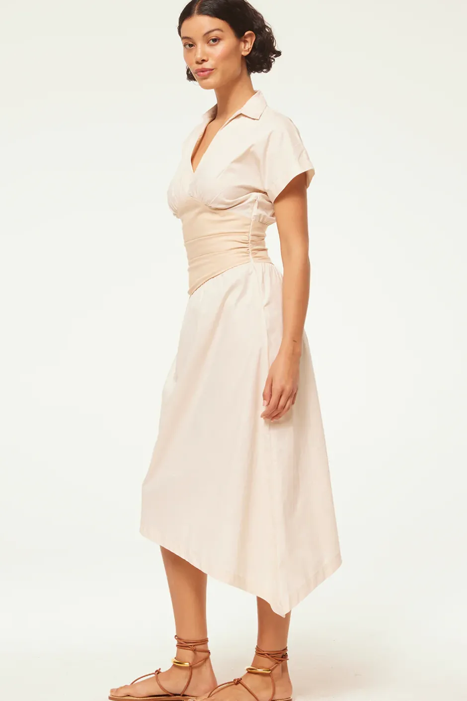 MISA Los Angeles ANTONELLA DRESS Ivorylinenmix Outlet