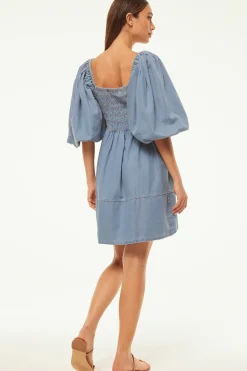 MISA Los Angeles ARYN DRESS Bluechambray Outlet