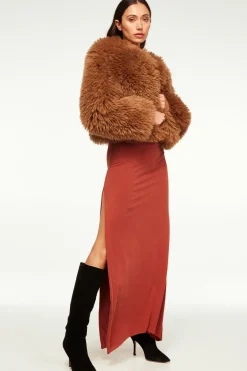 MISA Los Angeles ATHENA DRESS Brick Discount