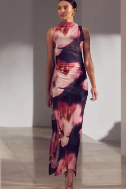 MISA Los Angeles ATHENA DRESS Midnightorchidmesh Fashion