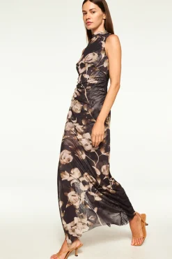 MISA Los Angeles ATHENA DRESS Fadedrosemesh Clearance