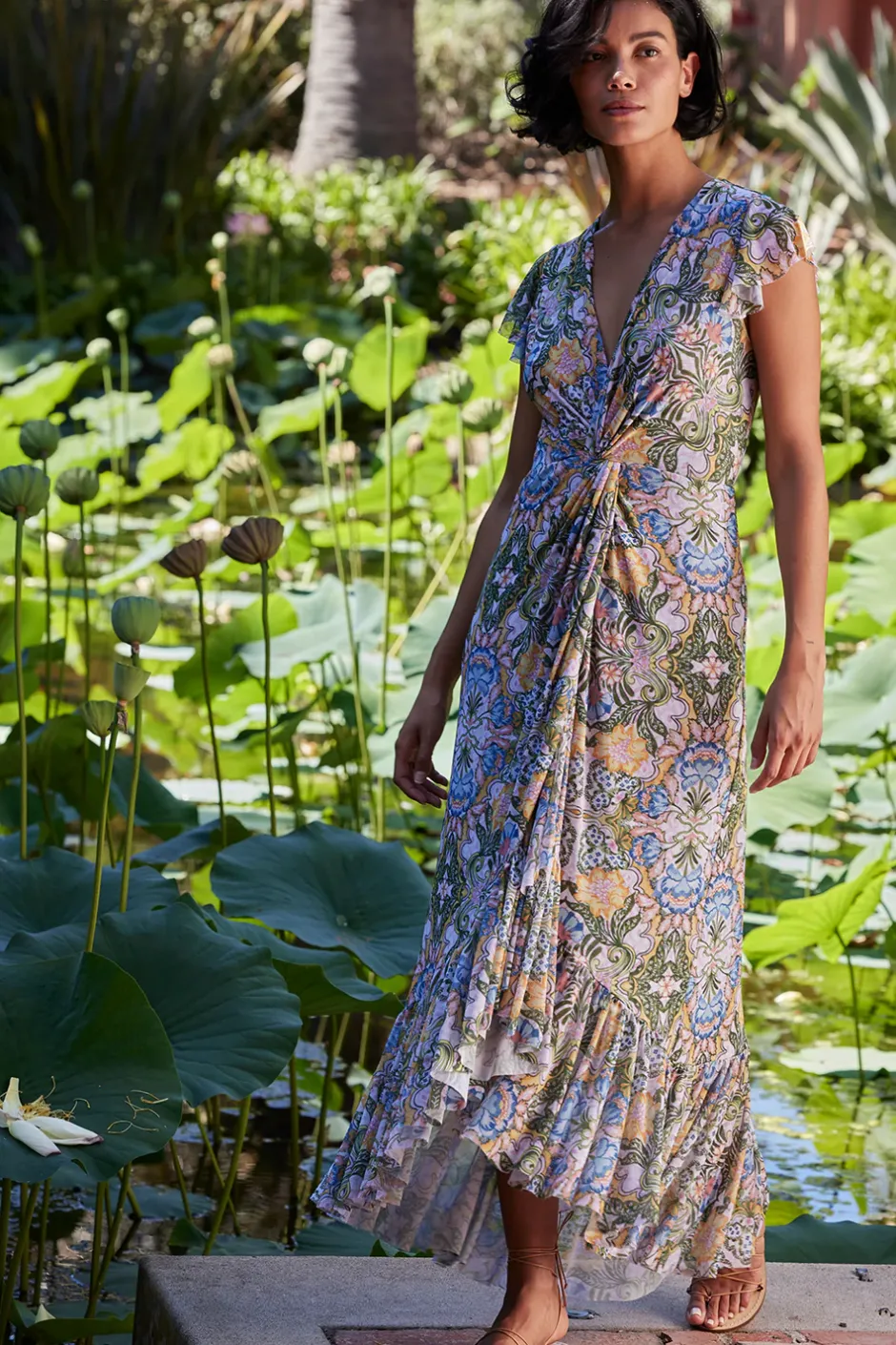 MISA Los Angeles AVALINE DRESS Dolcevitakaleidoscope Hot