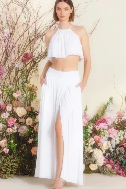 MISA Los Angeles BALENA SKIRT White Sale