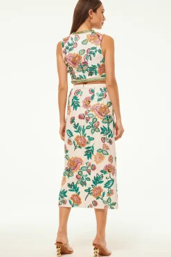 MISA Los Angeles BASHIRA TOP Malikapaisleyfloralembroidery Online