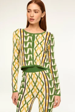 MISA Los Angeles BATISTA CARDIGAN Limoncellogeojacquard Sale