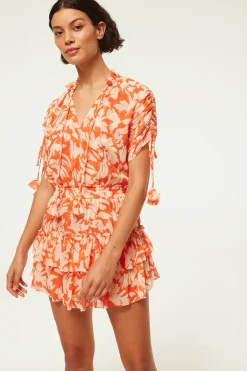 MISA Los Angeles BECCA DRESS Patmostangerine Discount