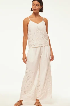 MISA Los Angeles CARLITA PANT Whiteeyelet Hot