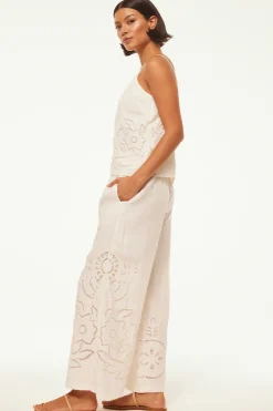 MISA Los Angeles CARLITA PANT Whiteeyelet Hot