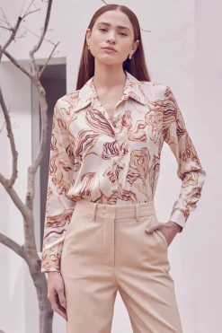 MISA Los Angeles CELINE TOP Goldenstrawsatin Online