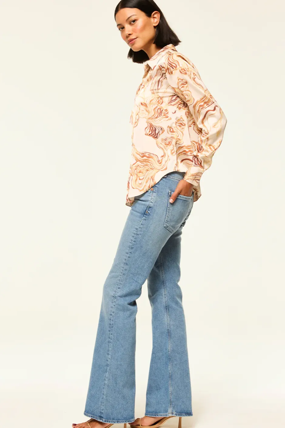 MISA Los Angeles CELINE TOP Goldenstrawsatin Online