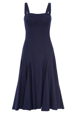 MISA Los Angeles CHERISH DRESS Navylinen Outlet
