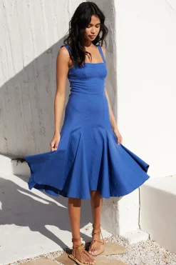 MISA Los Angeles CHERISH DRESS Bluelinen New