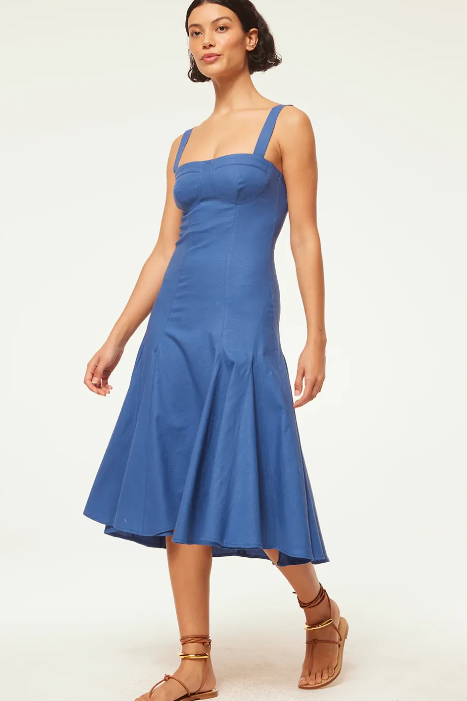 MISA Los Angeles CHERISH DRESS Bluelinen New