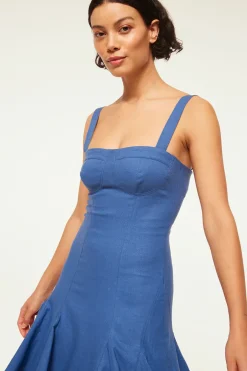 MISA Los Angeles CHERISH DRESS Bluelinen New