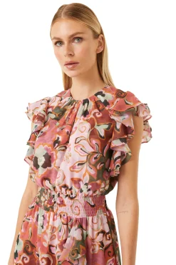 MISA Los Angeles DALITA DRESS Resortbatikchiffon Best