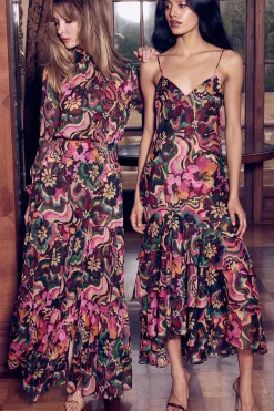 MISA Los Angeles DAPHNE DRESS Floragroovechiffon Outlet