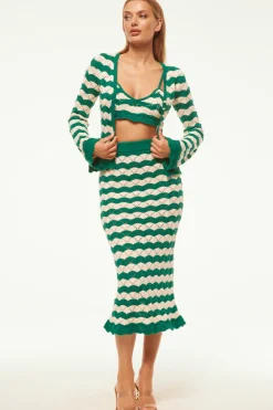 MISA Los Angeles EIDA BRALETTE Emeraldstripe Best