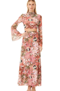 MISA Los Angeles EKAT SKIRT Resortbatikmesh Outlet