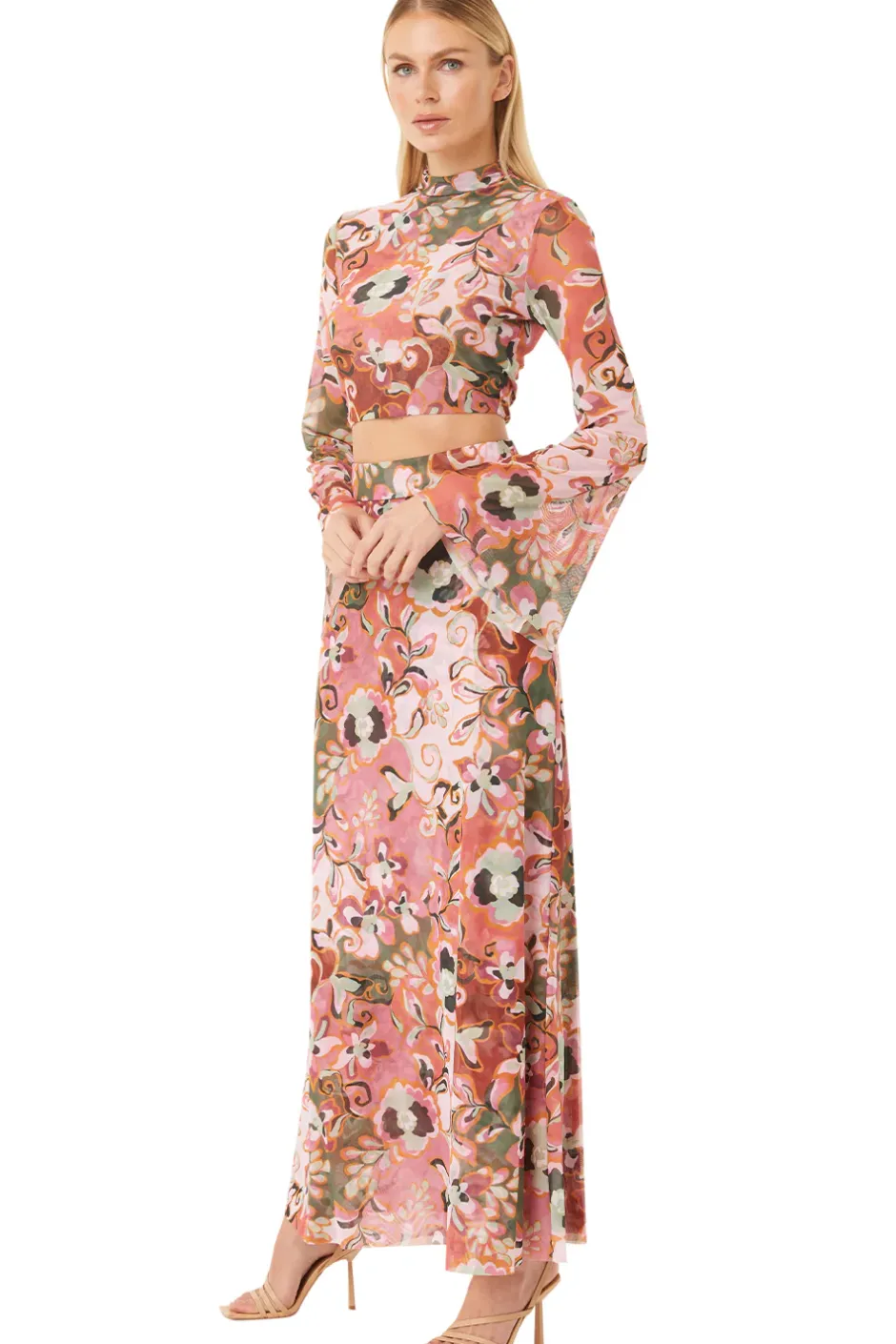 MISA Los Angeles EKAT SKIRT Resortbatikmesh Outlet