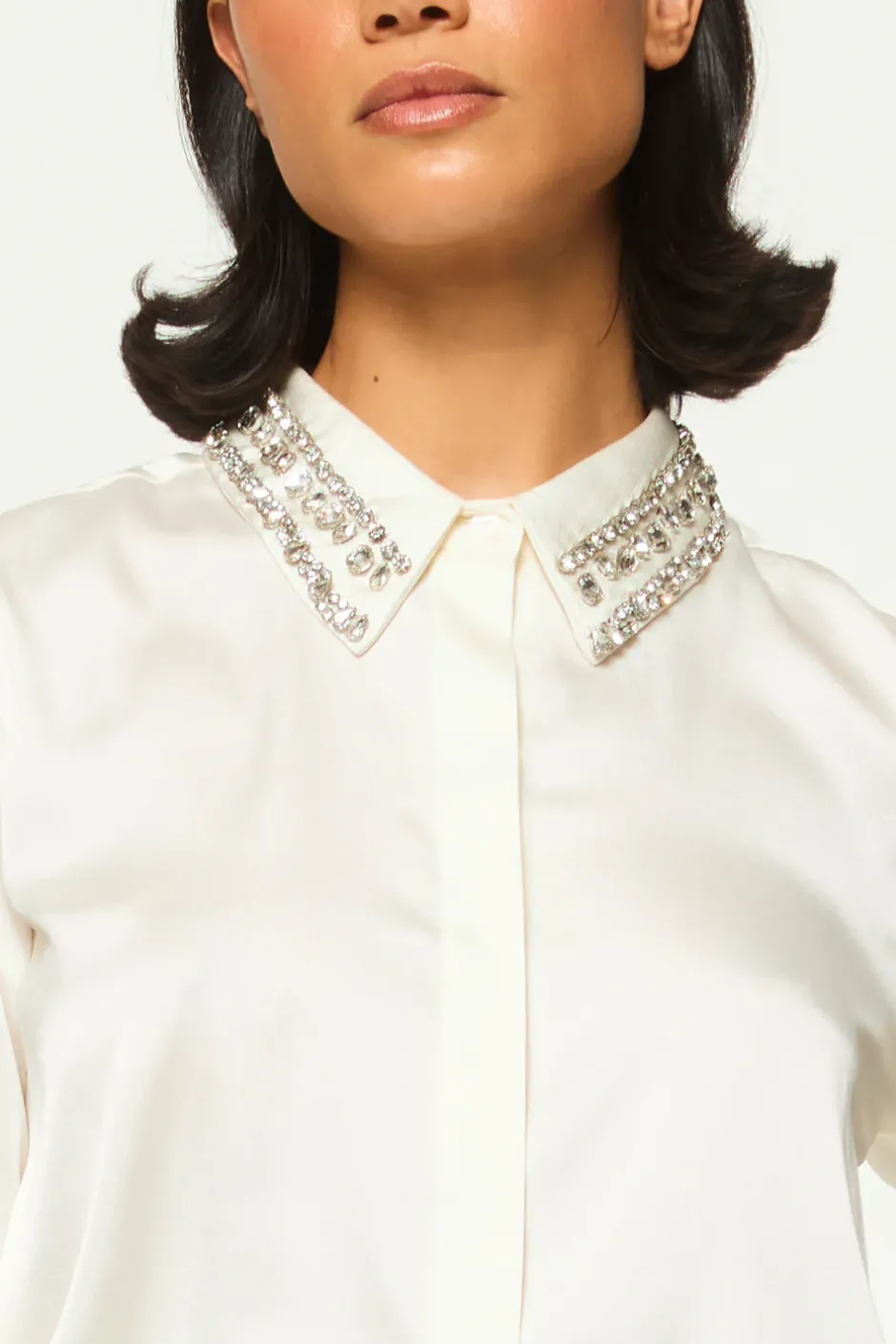 MISA Los Angeles ELLIE TOP Ivorysatin Fashion