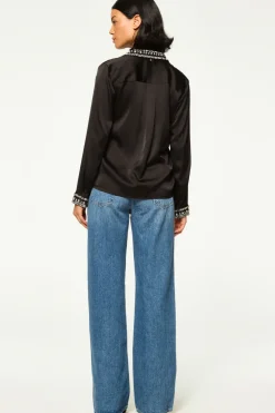 MISA Los Angeles ELLIE TOP Blacksatin Online