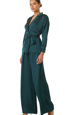 MISA Los Angeles FARAH JACKET Emeraldsatin Discount