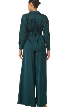 MISA Los Angeles FARAH JACKET Emeraldsatin Discount