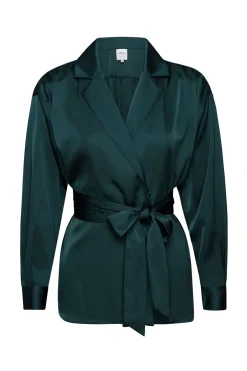 MISA Los Angeles FARAH JACKET Emeraldsatin Discount