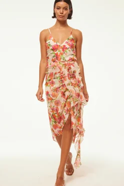 MISA Los Angeles FARIDA SKIRT Palmareibloomschiffon Hot