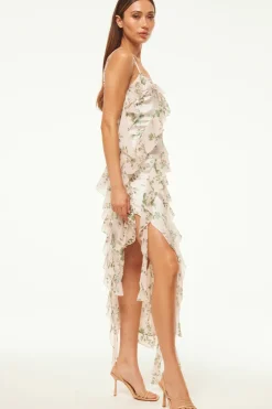 MISA Los Angeles FLORENCE DRESS Whitesagebotanicamix Outlet