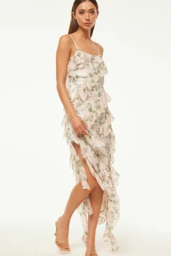 MISA Los Angeles FLORENCE DRESS Whitesagebotanicamix Outlet