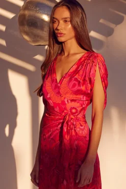 MISA Los Angeles FRANCESCA DRESS Floracorsicafuchsia Best