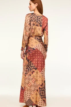 MISA Los Angeles FRANKIE TOP Surrealpatchworksatin Hot