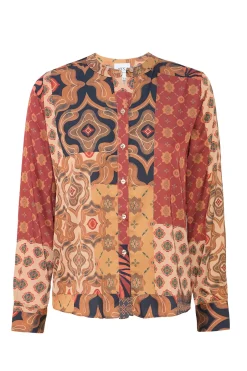 MISA Los Angeles FRANKIE TOP Surrealpatchworksatin Hot