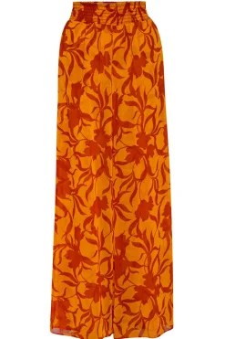 MISA Los Angeles FREDA PANT Atlasfloralpersimmon Clearance