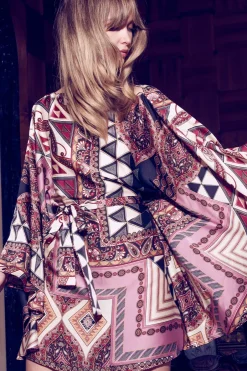 MISA Los Angeles GIADA DRESS Leonardopatchwork Fashion