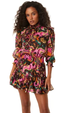 MISA Los Angeles GIANNA DRESS Floragroovechiffon Hot