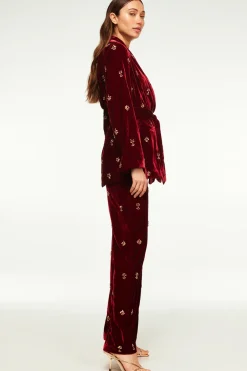 MISA Los Angeles HARLOW PANT Garnetvelvet Outlet