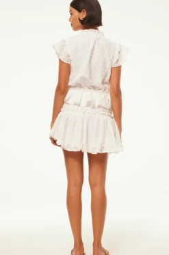 MISA Los Angeles ILIANA DRESS Whiteeyelet Discount